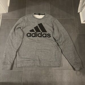 Adidas Men's Crewneck Sweater in Gray